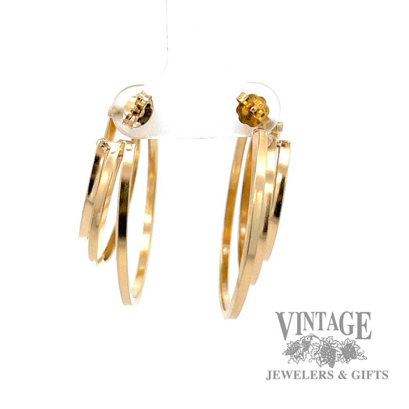 Multi Hoop 14k yellow gold earrings