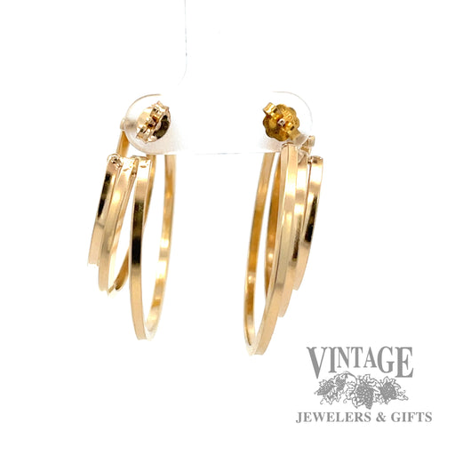 Multi Hoop 14k yellow gold earrings