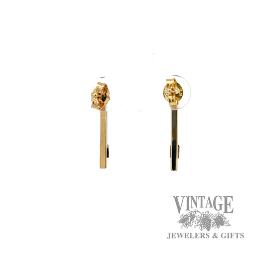 Drop 13k yellow earrings back