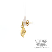 Dangle Sea Shell 18k earrings left