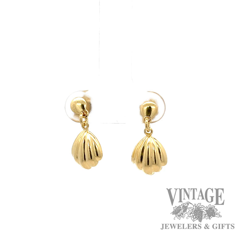 Dangle Sea Shell 18k earrings 