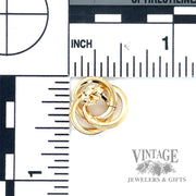 multi hoop 14k yellow earrings scale