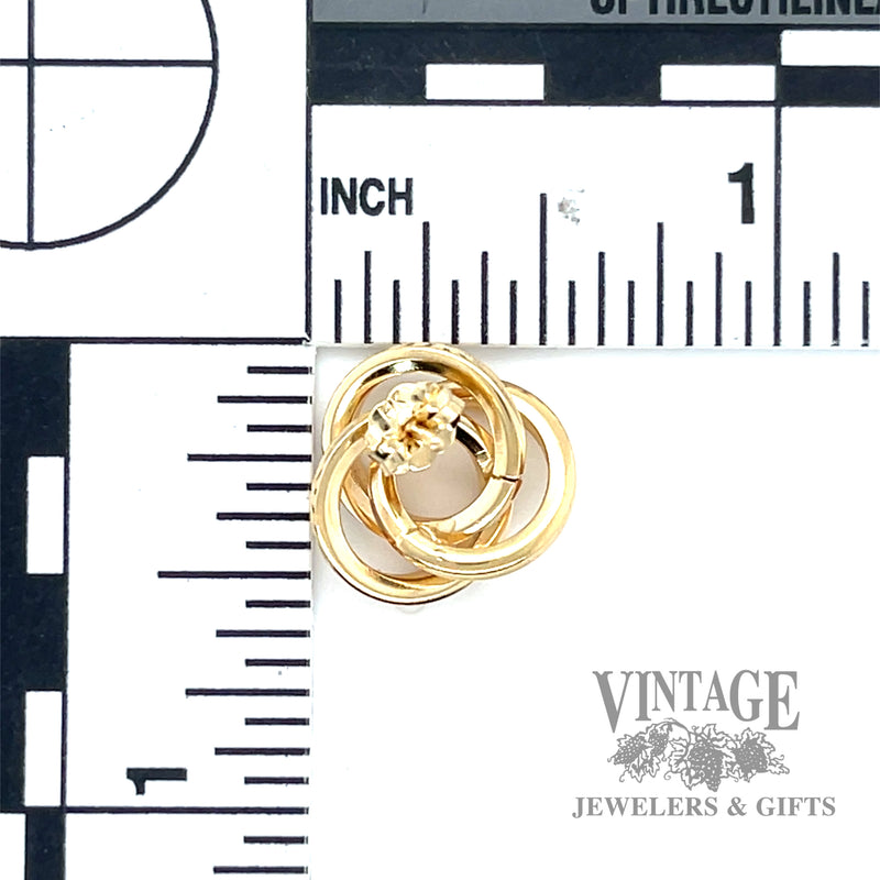 multi hoop 14k yellow earrings scale