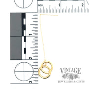 Dangle Style 14k gold earrings scale