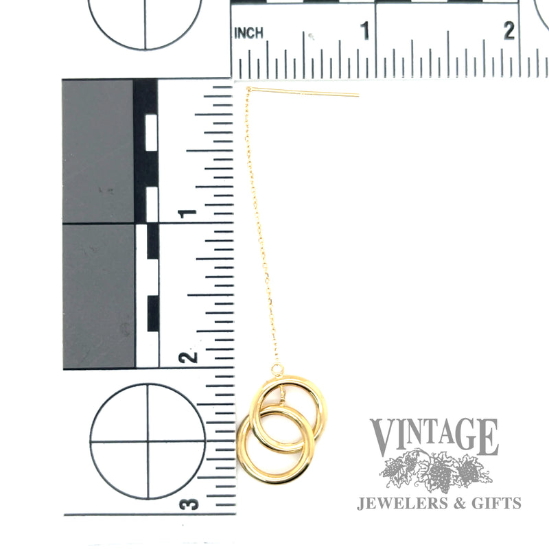 Dangle Style 14k gold earrings scale