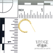 Huggie Rope 9k hoop earrings scale