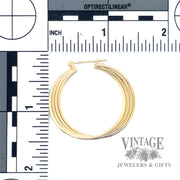 Multi hoop style 13k yellow gold earrings scale