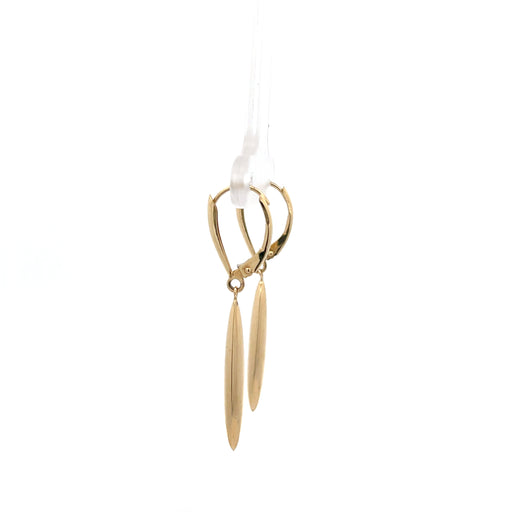 Droplet 14k gold earrings right