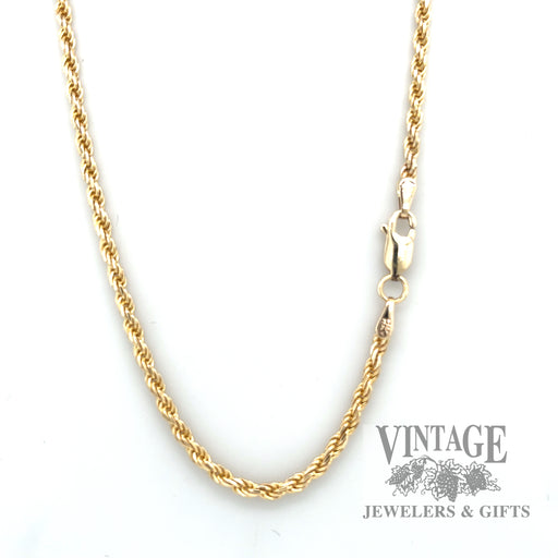 20.5" Rope 14k yellow gold Chain
