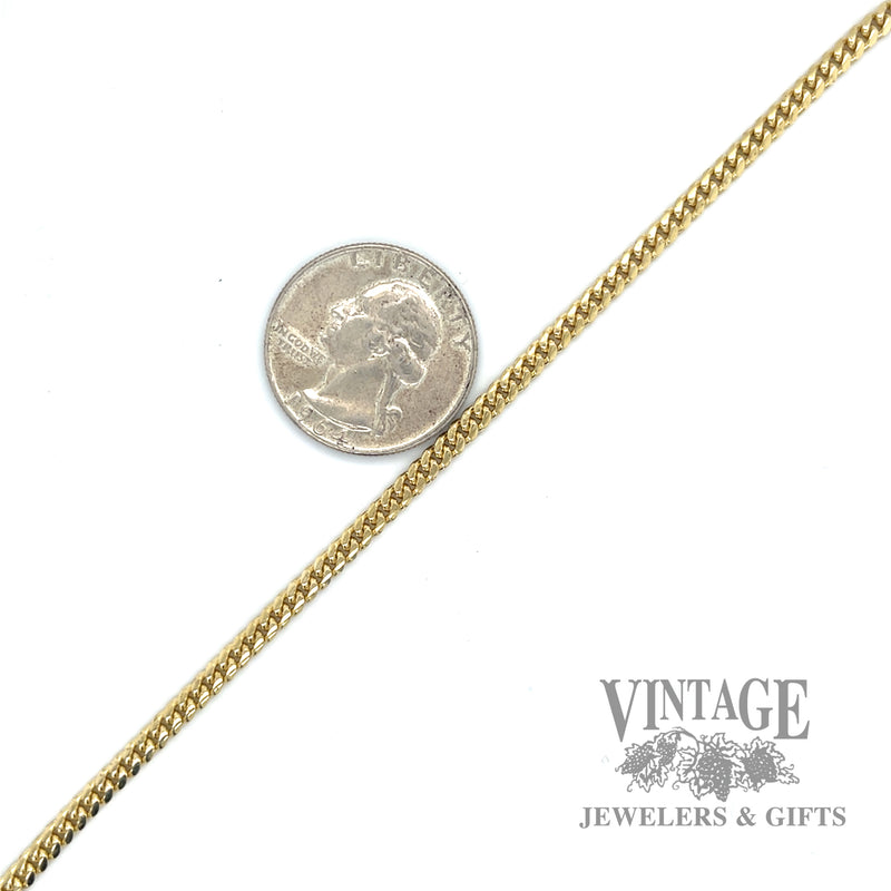 8.25" Curb link 10k yellow bracelet scale