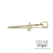 Cross 14k gold pendant side