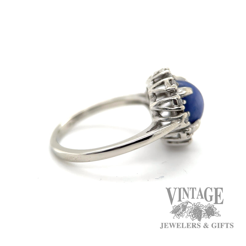 star sapphire and diamond halo 14k white gold ring right