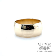 Contemporary half round comfort fit 14k gold ring 