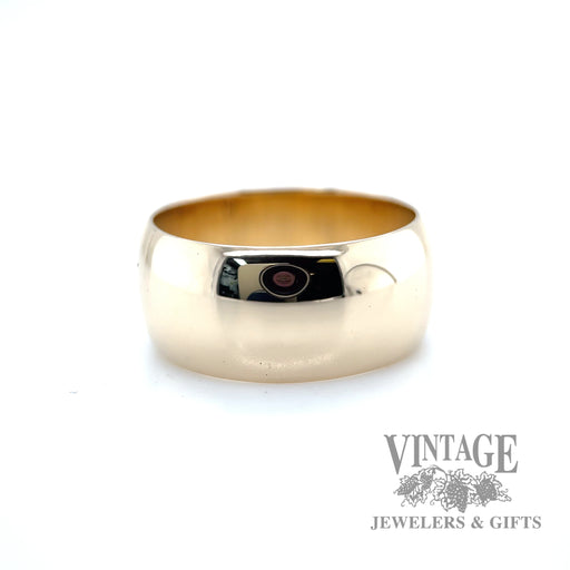 Contemporary half round comfort fit 14k gold ring 