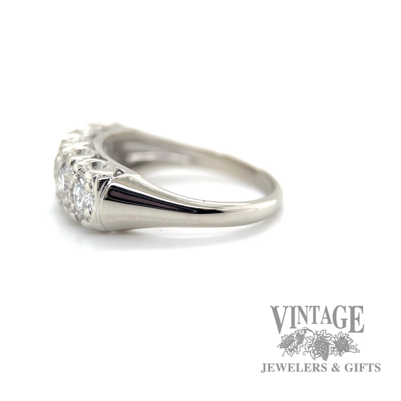 comfort fit 14k gold white gold round cut natural diamond ring left