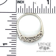 comfort fit 14k gold white gold round cut natural diamond ring scale