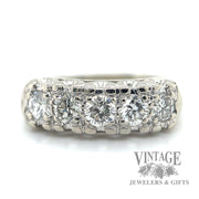 comfort fit 14k gold white gold round cut natural diamond ring