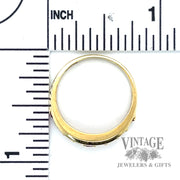 Diamond and Ruby channel set ring scale