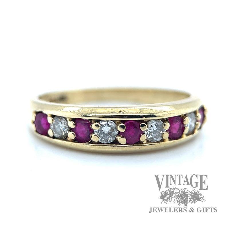 Diamond and Ruby channel set ring