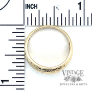 tapered geometric 14k gold ring scale