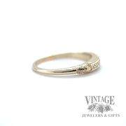 petite channel diamond set 14kt gold ring  right
