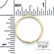 tapered 14k gold ring  scale
