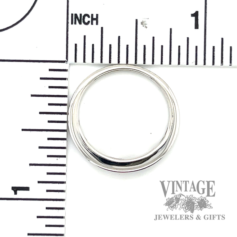 Bead and bright cut set diamond 14k white gold  scale