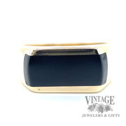 Black onyx 14k gold ring