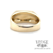 black onyx 14k gold ring back