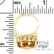 Brutus Orange Citrine 10k white gold ring scale