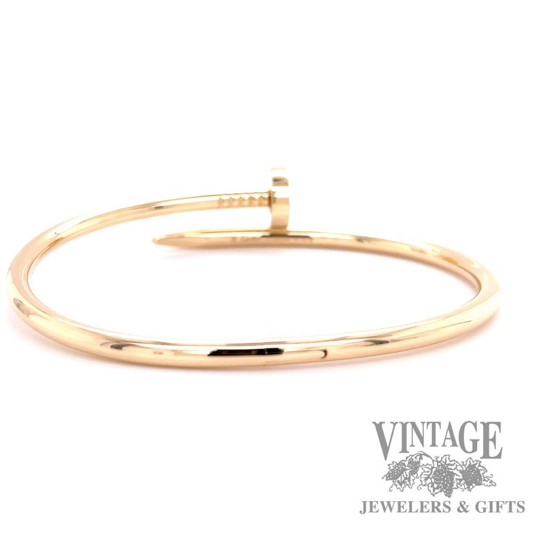 Cartier classic Juste Un Clou 18k gold hinged bracelet 19cm