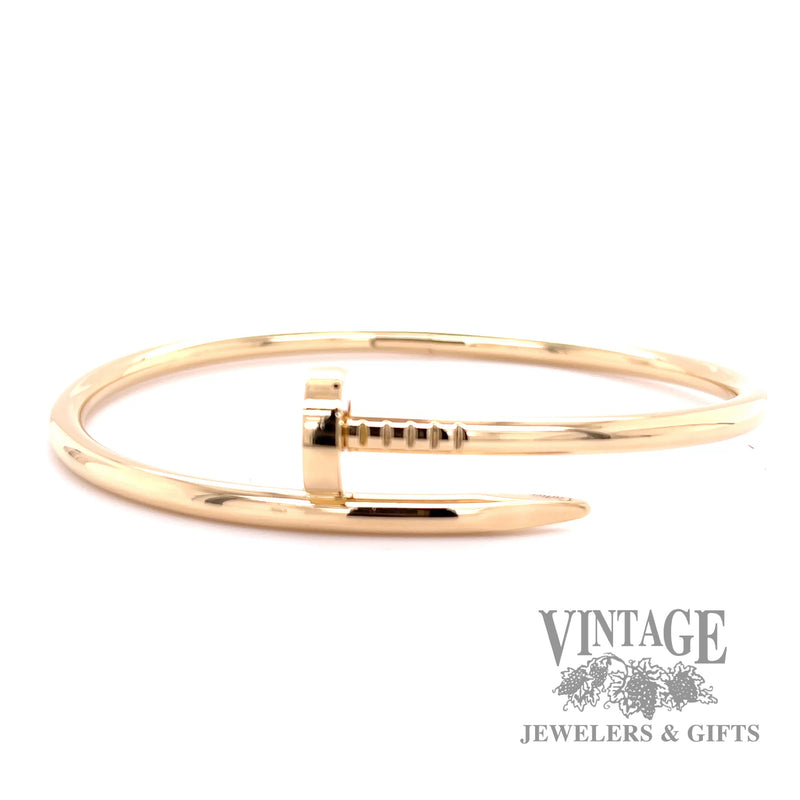Cartier classic Juste Un Clou 18k gold hinged bracelet 19cm