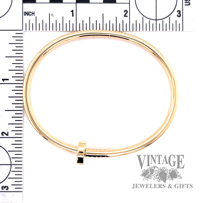 Cartier classic Juste Un Clou 18k gold hinged bracelet 19cm