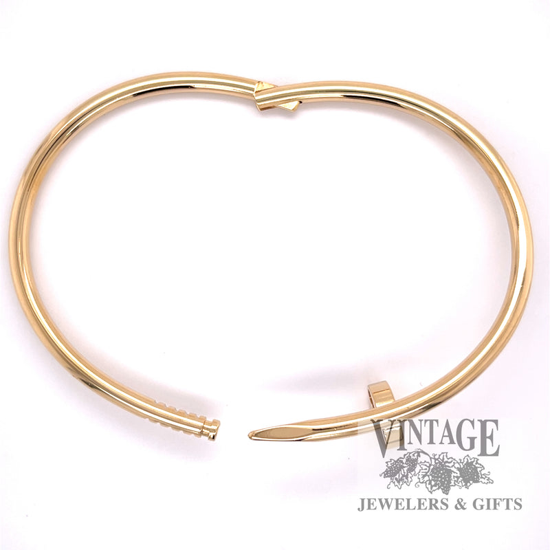Cartier classic Juste Un Clou 18k gold hinged bracelet 19cm