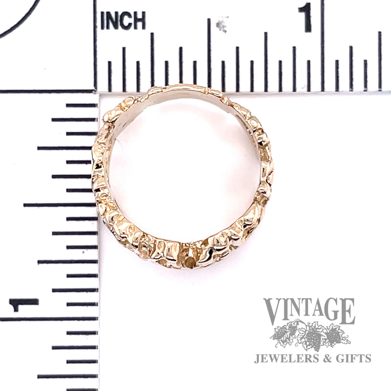 Brutalist design 18k gold ring