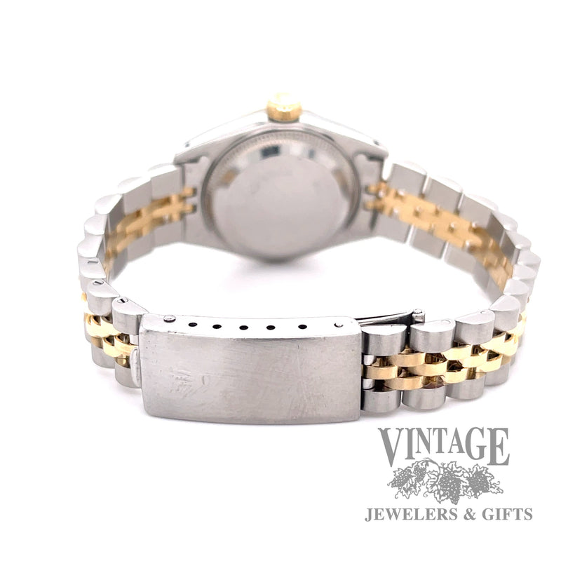 Rolex Oyster perpetual Stainless steel and gold with black dial ladies watch bottom