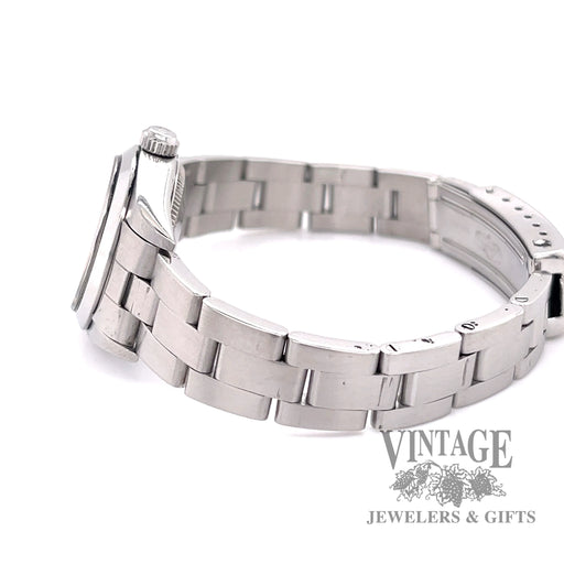 Stainless steel ladies Oyster Perpetual Rolex side