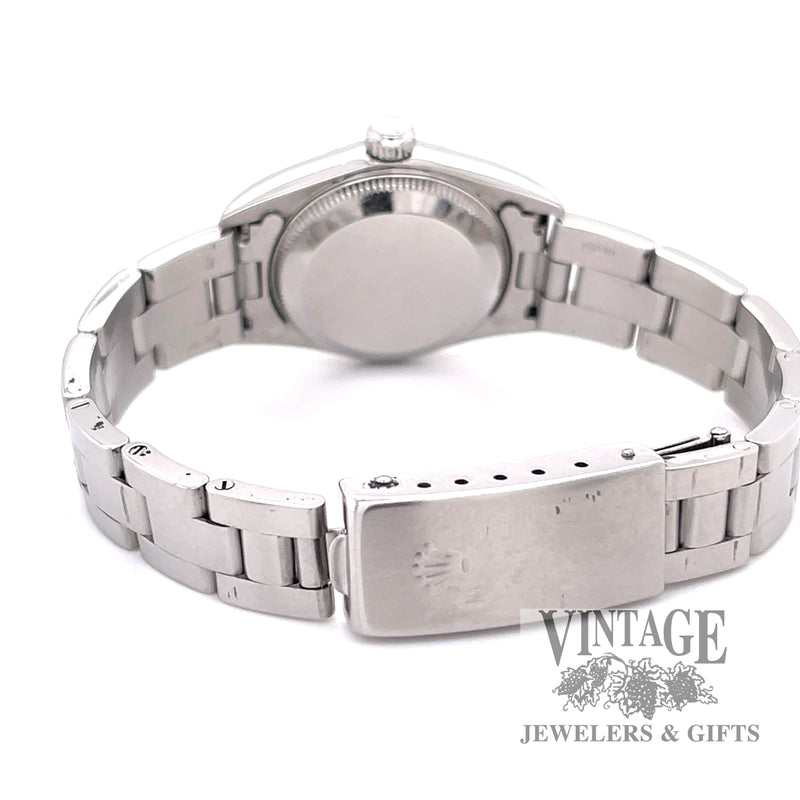 Stainless steel ladies Oyster Perpetual Rolex back