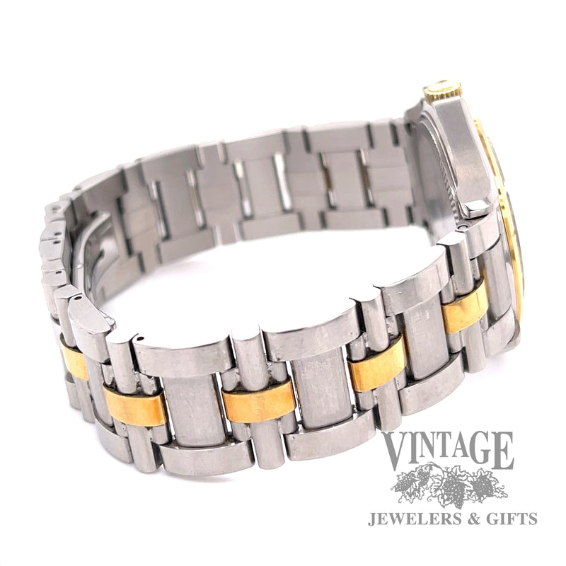 Baume and Mercier stainless steel and 18k gold automatic watch side 2