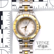 Baume and Mercier stainless steel and 18k gold automatic watch scale