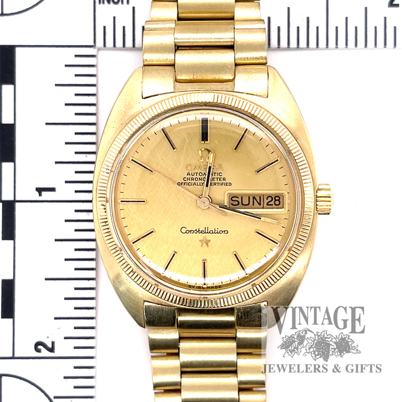 Vintage Omega constellation automatic solid 14k gold watch scale
