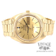 Vintage Omega constellation automatic solid 14k gold watch