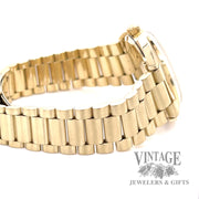 Vintage Omega constellation automatic solid 14k gold watch side 2