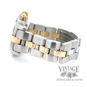 Bertolucci Pulchra automatic chronograph stainless steel and 18k gold watch side