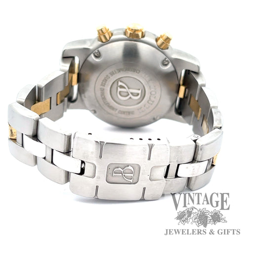 Bertolucci Pulchra automatic chronograph stainless steel and 18k gold watch back