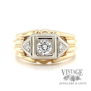 Vintage art deco 14k gold .40 CTW diamond ring