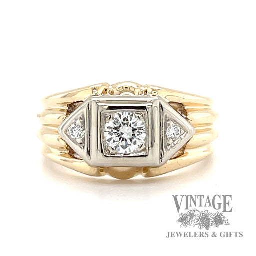 Vintage art deco 14k gold .40 CTW diamond ring
