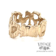 Brutalist design 18k gold ring