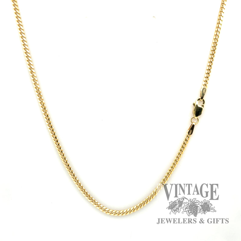 20" Cuban link 14k gold chain necklace