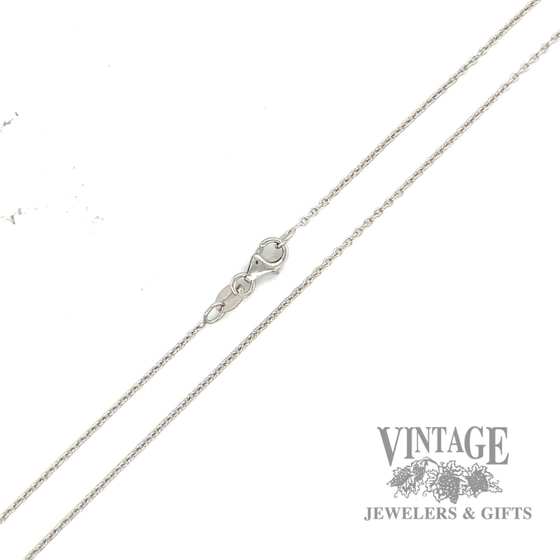 18" cable link 14k white gold chain necklace